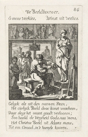 Sculptor, Caspar Luyken, 1694 Canvas Print