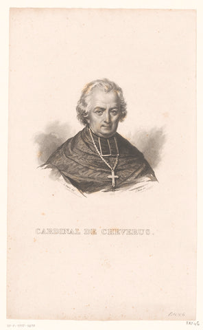 Portrait of Jean Lefebvre de Cheverus, Jean Bein, 1836 Canvas Print