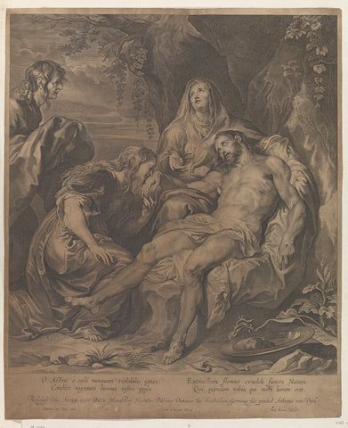 Mourning of Christ, Paulus Pontius, 1613 - 1658 Canvas Print