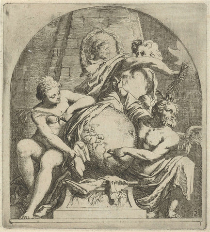 Allegory of Variability, Arnold Houbraken, c. 1710 - 1719 Canvas Print