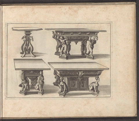 Four tables, anonymous, 1658 Canvas Print