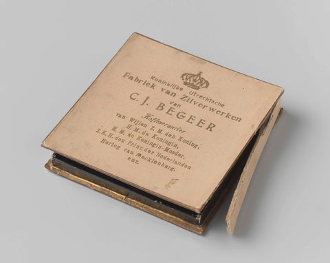 Box for the medal in honour of the third centenary of Rembrandt's birth, Koninklijke Utrechtsche Fabriek van Zilverwerken by C.J. Begeer, 1906 Canvas Print