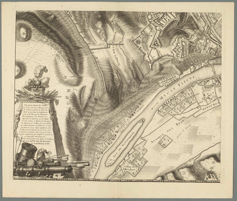 Large map of the siege of Namur (sheet no. 3), 1695, Gilliam van der Gouwen, 1695 Canvas Print