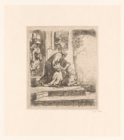 The return of the prodigal son, anonymous, after 1636 Canvas Print