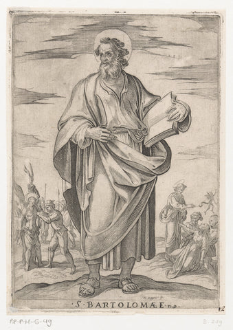 Saint Bartholomeüs, Antonio Tempesta, 1565 - 1630 Canvas Print