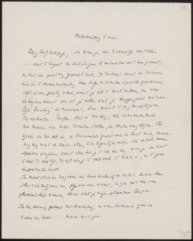 Letter to Ina van Eibergen Santhagens-Waller, Richard Nicolaüs Roland Holst, 1878 - 1938 Canvas Print