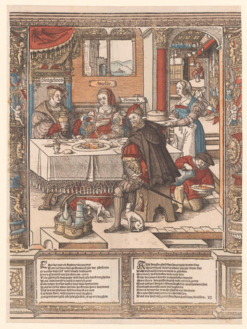 The meal, Cornelis Anthonisz., 1541 Canvas Print