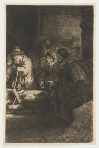 The Hundred Guilder Print: the ass, the camel and the wheelbarrow, Rembrandt van Rijn, 1775 - 1800 Canvas Print