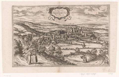 View of Blâmont, anonymous, 1657 - 1682 Canvas Print