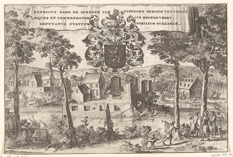 View of Bekkevoort Castle, Romeyn de Hooghe, 1700 Canvas Print