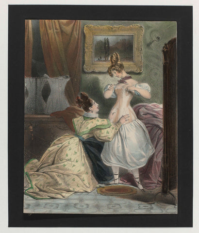 La M.de de Corsets, ca. 1832 : Cést de la vrai (...), anonymous, c. 1832 Canvas Print