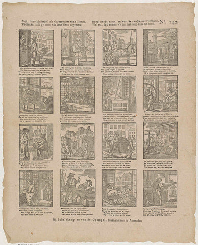 Behold, little children! if 'g 'u veroost van 't leeren, / Verily gy shall repent more of this kind; / Deez' mooije print, en leest de versjens met verstand, / Wel nu, ligt nemen wy die taak nogs in hand, Jan Oortman (Sr.), 1806 - 1830 Canvas Print