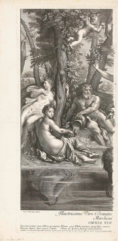 Apollo and Daphne (left part), Robert of Audenaerd, 1685 - 1728 Canvas Print