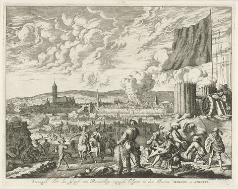 Siege of Steenwijk by Rennenberg, 1580-1581, Jan Luyken, 1679 - 1684 Canvas Print