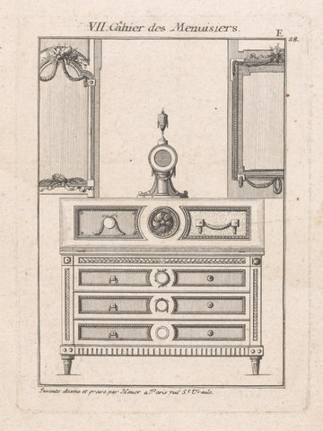 Chest of drawers, Johann Thomas Hauer, 1781 Canvas Print