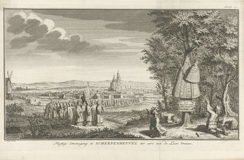 Pilgrimage on the way to Onze Lieve Vrouw van Scherpenheuvel, Jan Caspar Philips, 1737 Canvas Print