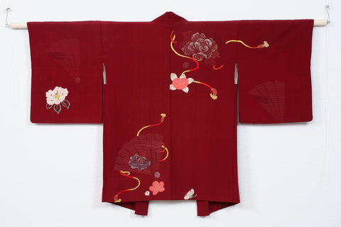 Women's haori with fans and flowers, anony | CanvasPrints.com