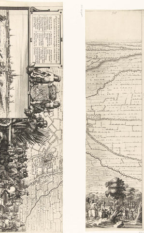 Map of the siege of Diksmuide (right-hand leaf), 1647, anonymous, 1647 Canvas Print