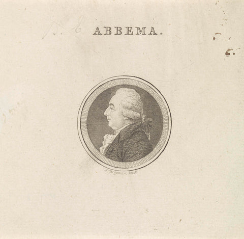 Portrait of Balthasar Elias Abbema, Jacobus Wijsman, 1794 - 1796 Canvas Print