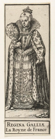 Portret van een koningin van Frankrijk, Claes Jansz. Visscher (II), 1618 Canvas Print