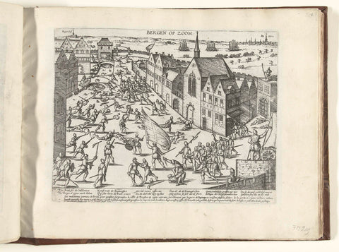 Attack on Bergen op Zoom foiled, 1581, Frans Hogenberg, 1581 - 1583 Canvas Print