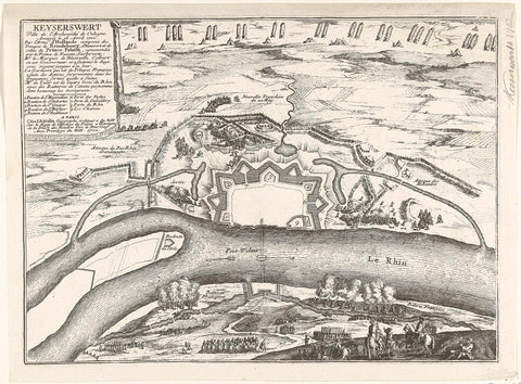 Map of the siege of Keizersweerd, 1702, anonymous, 1702 Canvas Print