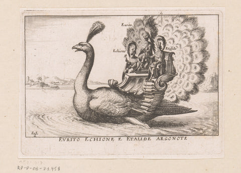 Peacock-shaped ship with Echion, Eurytus and Aithalides, anonymous, c. 1635 Canvas Print