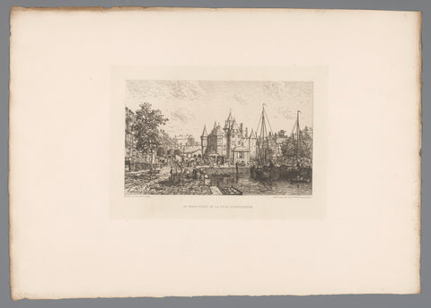 View of the Waag on the Nieuwmarkt, Maxime François Antoine Lalanne, 1880 Canvas Print