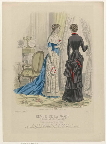 Revue de la Mode, Gazette de la Famille, Sunday, December 25, 1881, 10th year, No. 521: Gants de la Parfumerie Ninon (...), E. Cheffer, 1881 Canvas Print