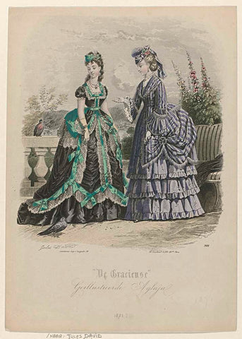 De Gracieuse, Geïllustreerde Aglaja, ca. 1871, No. 966, A. Bodin, c. 1871 Canvas Print