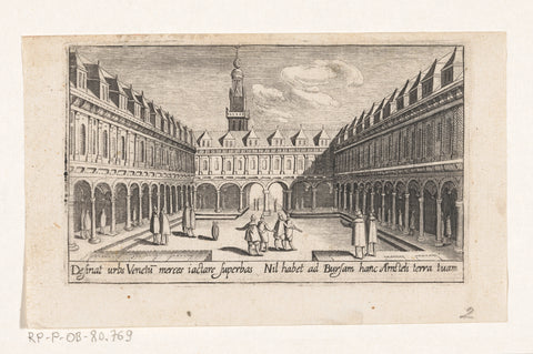 De beurs te Amsterdam, ca. 1610, anonymous, 1611 - 1613 Canvas Print