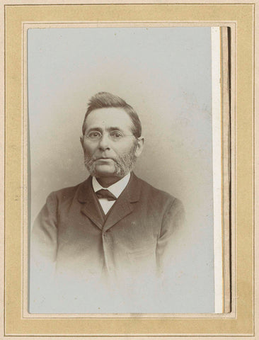 Portrait of a man with glasses and sideburns, Johan Christiaan Reesinck, c. 1870 - c. 1900 Canvas Print