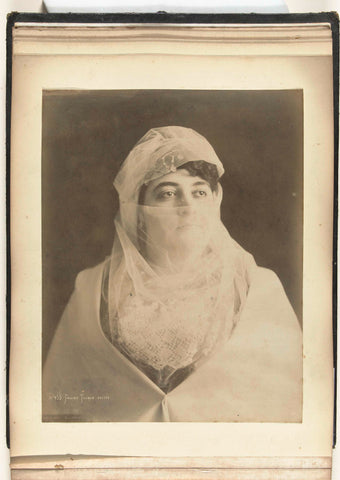 Portrait of a Veiled Turkish Woman, G. Lekegian, c. 1880 - c. 1900 Canvas Print