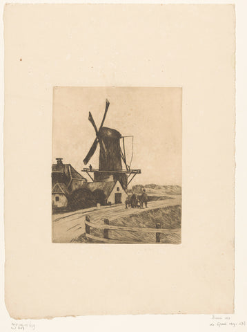 Walkers at a mill near Wijk bij Duurstede, Willem Witsen, c. 1906 Canvas Print