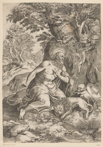 Saint Jerome, Girolamo Olgiati, c. 1602 Canvas Print