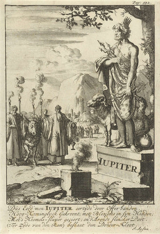 Standbeeld van Jupiter, Jan Luyken, 1686 Canvas Print