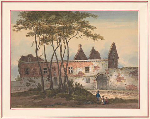 Ruin of the farm of Le Caillou, anonymous, 1815 - 1825 Canvas Print