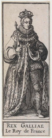 Portrait of a king of France, Claes Jansz. Visscher (II), 1618 Canvas Print