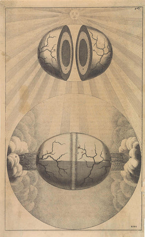 Globes in two halves, anonymous, 1690 Canvas Print