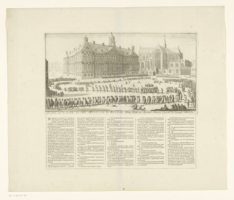 Funeral procession of Michiel de Ruyter, 1677, Jan Luyken, 1685 Canvas Print