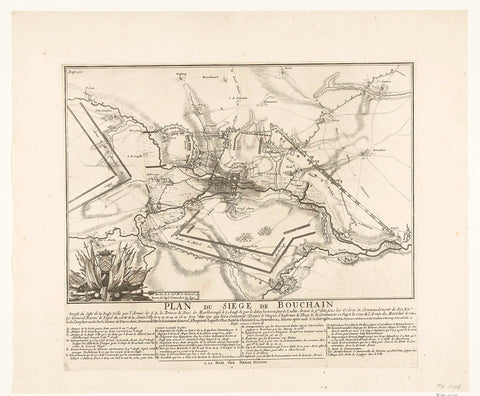 Siege of Bouchain, 1711, B. van Zijl, 1711 Canvas Print