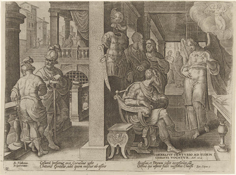 Vision of Cornelius, Philips Galle, 1626 - 1676 Canvas Print