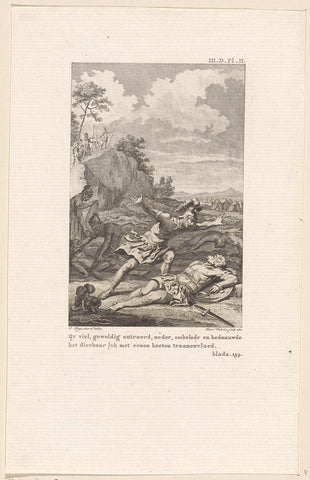 Julius Mansuetus is killed in a fight with its son, Reinier Vinkeles (I), 1782 Canvas Print