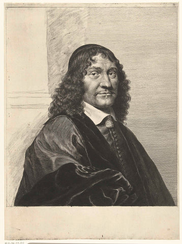 Portret van Franciscus de le Boë Sylvius, Cornelis van Dalen (II), 1659 Canvas Print