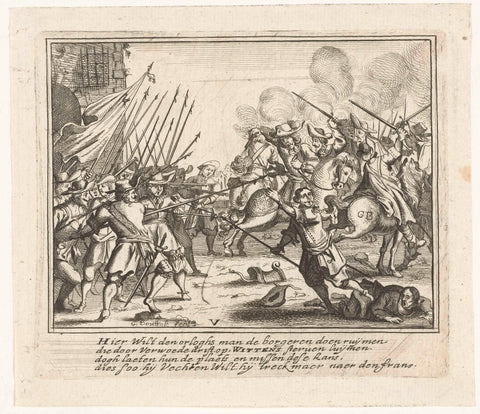 Riot at The Hague, 1672, Gaspar Bouttats, 1672 Canvas Print