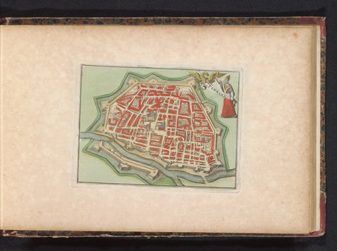 Map of Ferrara, anonymous, 1735 Canvas Print