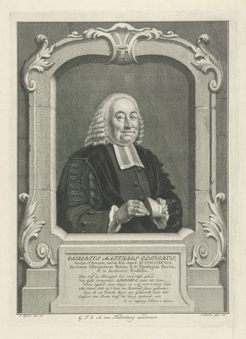 Portrait of Gijsbertus Matthias Elsnerus, Jacob Houbraken, 1765 Canvas Print