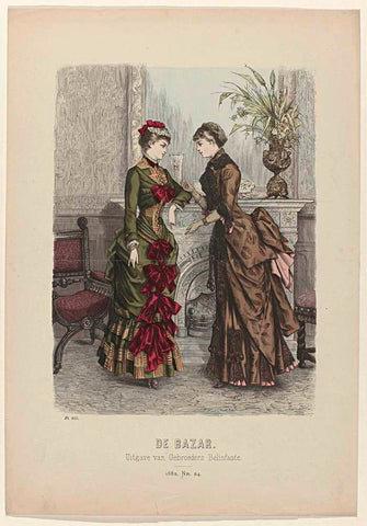 De Bazar, 1882, No. 24, Pl. 522, anonymous, 1882 Canvas Print