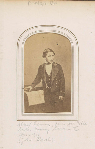 Portrait of Albert Edward as a young man, later King Edward VII, John Clarck, c. 1855 Canvas Print