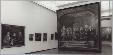 Room with paintings by Cornelis Troost, in the middle a large painting on a panel, 1992 Canvas Print